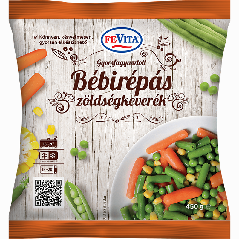 FeVita fagyasztott bébirépás zöldségkeverék 450 g