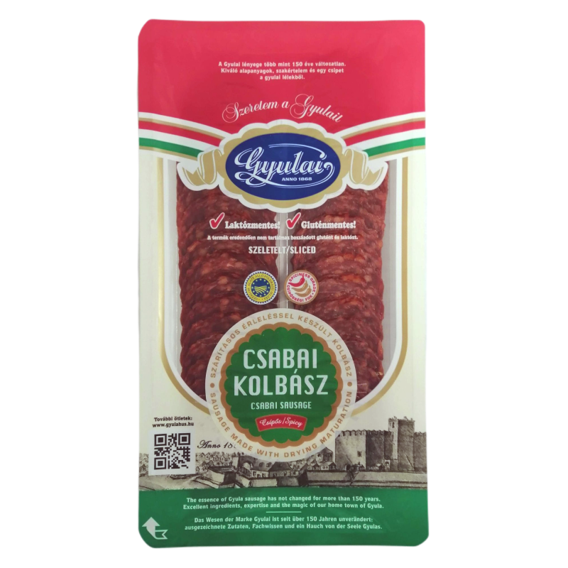Gyulai Csabai kolbász 80 g csípős szeletelt