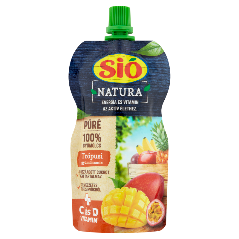 Sió Natura trópusi gyümölcsmix püré 120 g 100%