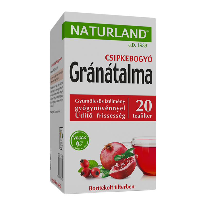 Naturland Gyümölcstea gránátalma csipkebogyóval 20x2 g