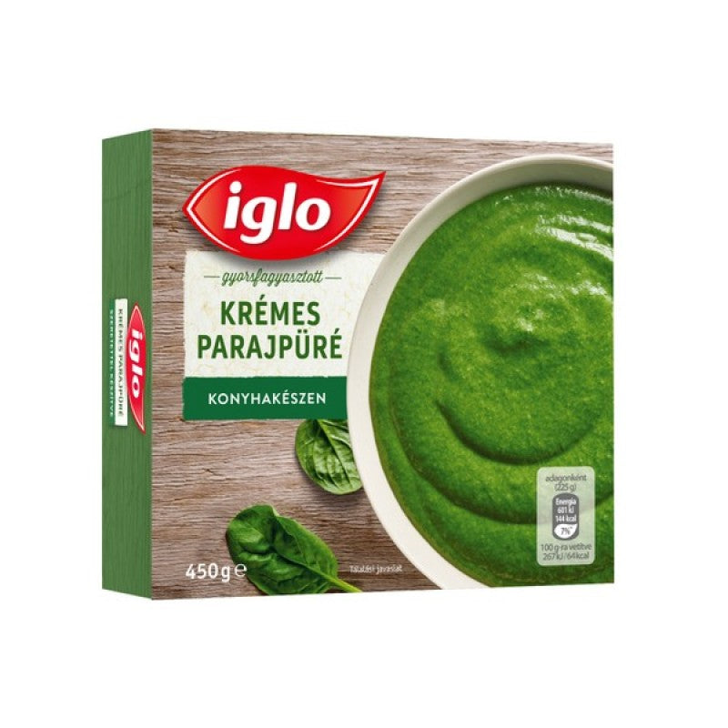 Iglo fagyasztott krémes parajpüré (spenót) 450 g dobozos