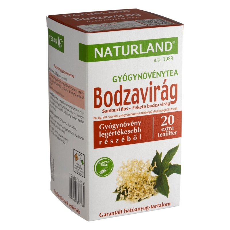 Naturland Bodzavirág tea 20x1,5 g filteres