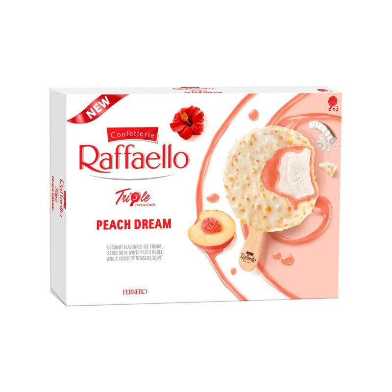 Raffaello pálcikás jégkrém 3x46 g őszibarack-hibiszkuszízű