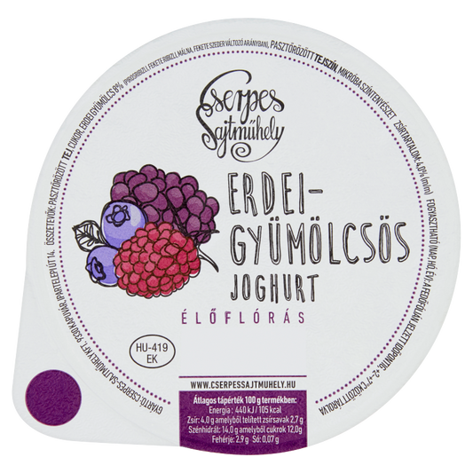 Cserpes joghurt 250 g erdei gyümölcsös