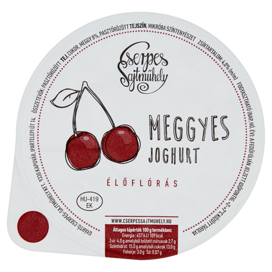 Cserpes joghurt 250 g meggyes