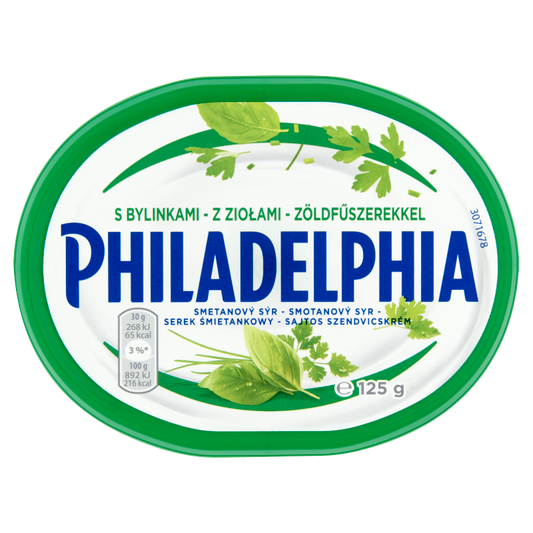 Philadelphia sajtos szendvicskrém 125 g zöldfűszeres