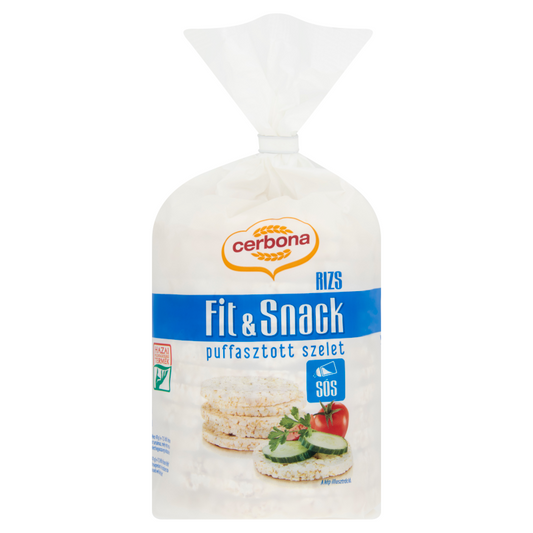 Cerbona Fit & Snack puffasztott rizsszelet 90 g tengeri sós