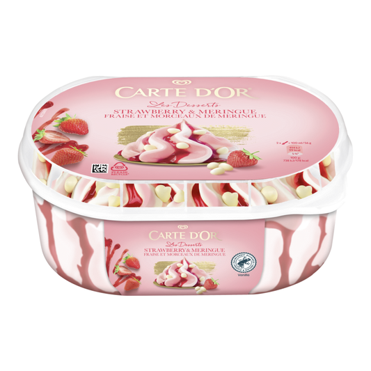 Carte d'Or jégkrém 825 ml eper-habcsók