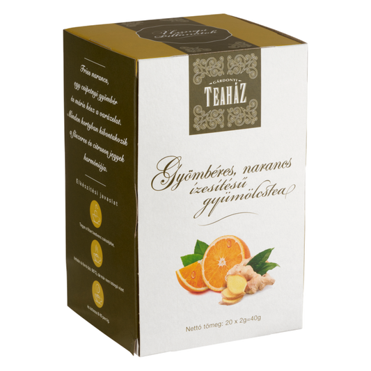 Gárdonyi Teaház gyümölcstea 20x2 g filteres, gyömbéres-narancs ízesítésű