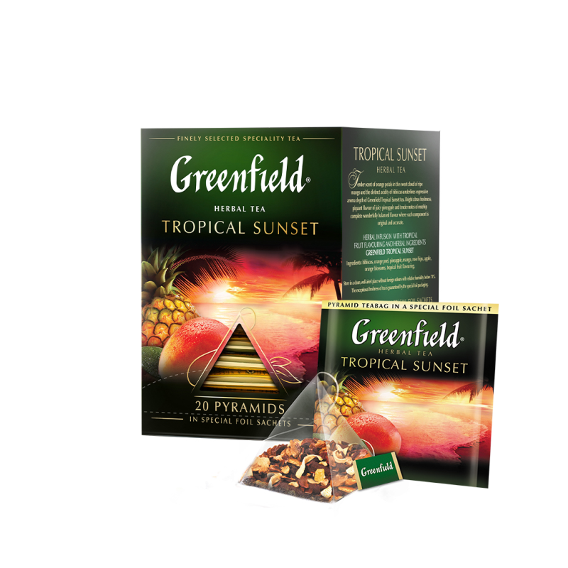 Greenfield narancs-mangó herbál tea 20x1,8 g tropical sunset