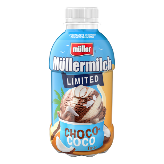Müller Müllermilch ízesített tej 380 ml csokoládé-kókusz ízű