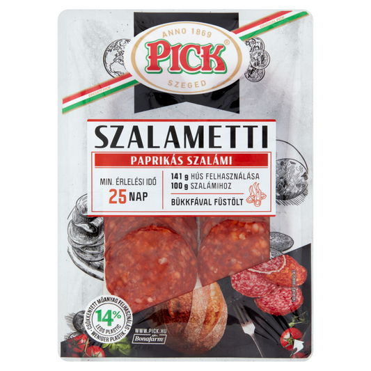 PICK Szalametti paprikás szalámi 70 g szeletelt, gluténmentes
