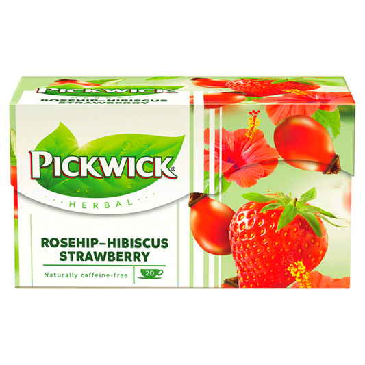 Pickwick Csipkebogyó tea hibiszkusszal 20 filteres eper ízű