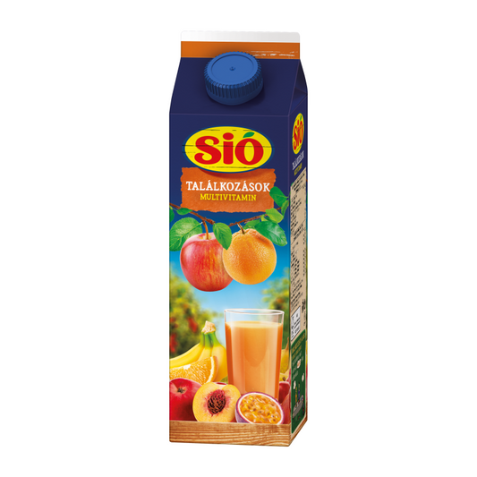 Sió Találkozások gyümölcsital 1 l rostos multivitamin 12%