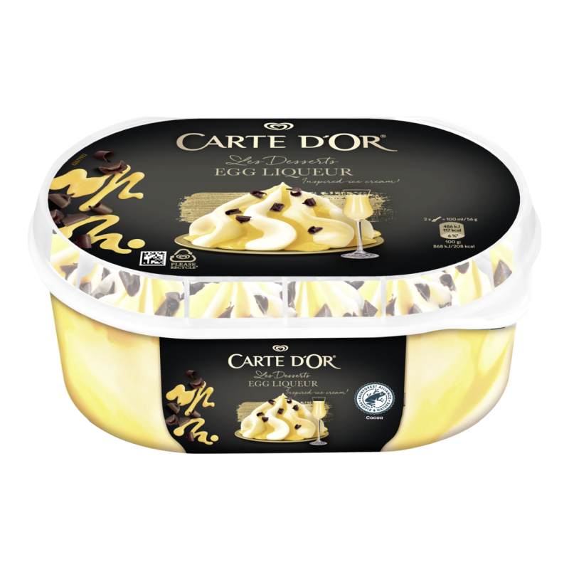 Carte d'Or jégkrém 825ml tojáslikőr ízű