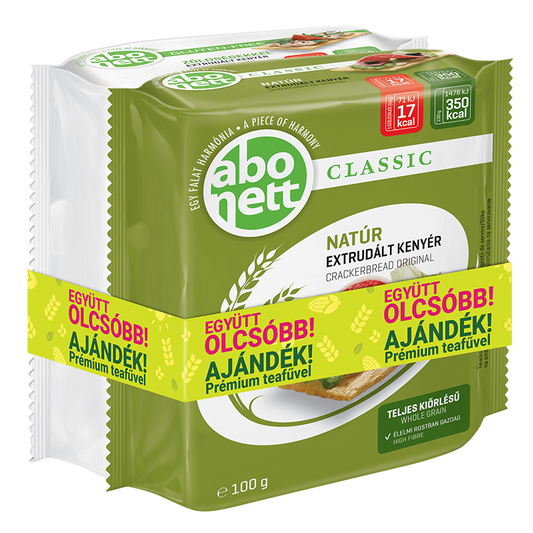 Abonett Duopack extrudált kenyér 2x100 g natúr és zöldséges