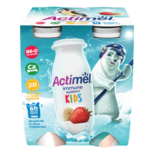 Danone Actimel Kids élőflórás joghurtital 4x100 g eper-banán