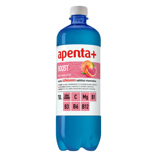 Apenta+ Boots szénsavmentes üdítő 0,75 l pink grapefruit ízű