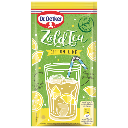 Dr. Oetker zöldtea italpor 40 g citrom-lime