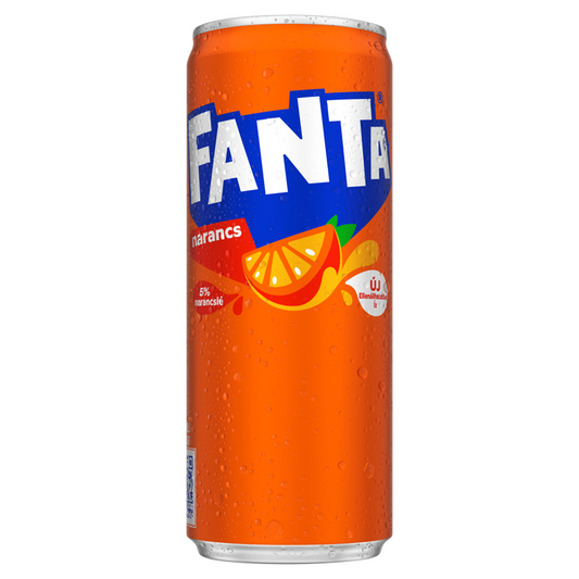 Fanta narancs szénsavas üdítőital 0,33 l narancs ízű, dobozos