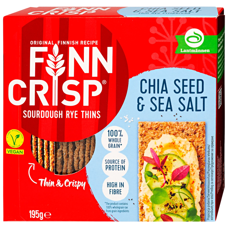 Finn Crisp ropogós vékony kenyér 195 g chia maggal és tengeri sóval