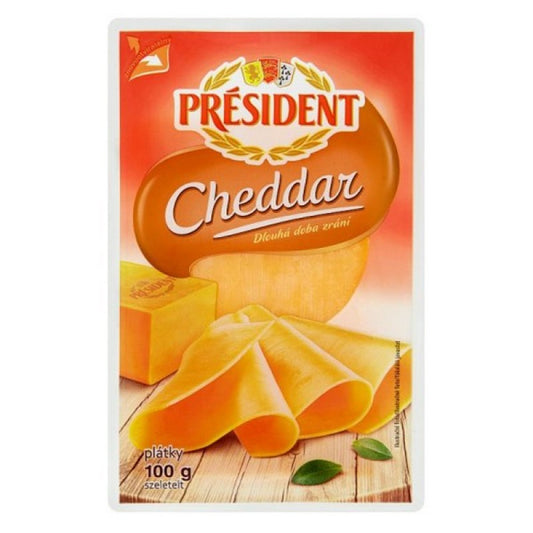 Président Cheddar szeletelt sajt 100 g
