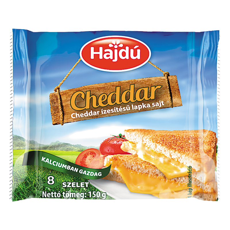 Hajdú Cheddar ízesítésű lapka sajt 150 g