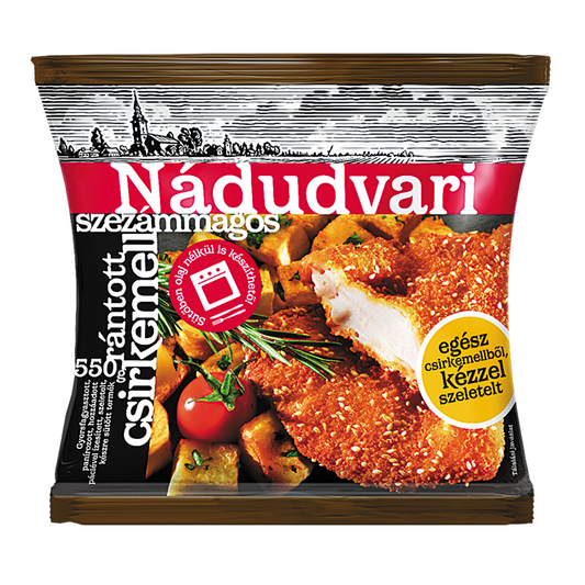 Nádudvari szezámmagos rántott csirkemell 550 g fagyasztott