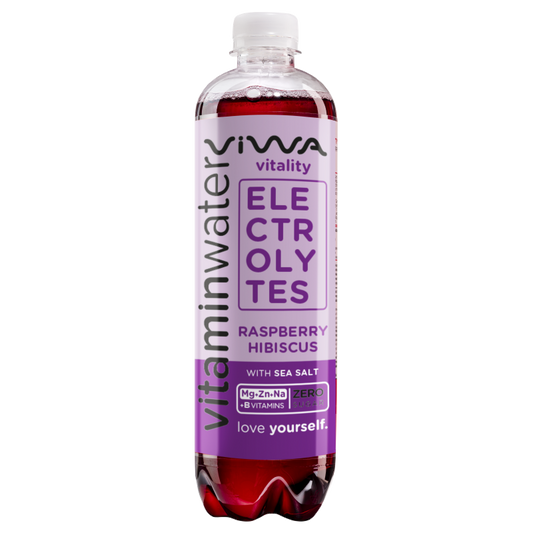 Viwa Zero Electrolytes szénsavmentes üdítőital vitaminokkal 0,6 l málna-hibiszkusz ízű